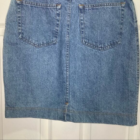 VINTAGE Y2K Gloria Vanderbilt Jean mini skirt Sz 6 - Picture 7 of 10